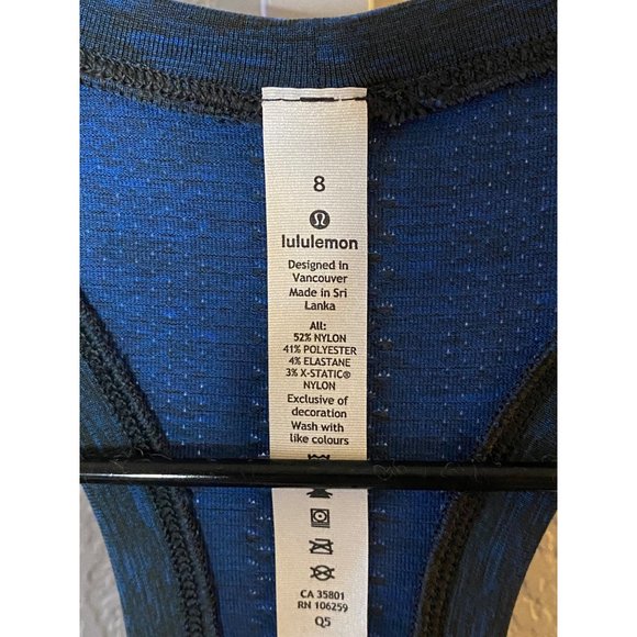 New Lululemon Swiftly Tech Racerback 2.0 *Race Wild Bluebell/Graphite Grey Sz 8 - Picture 6 of 7